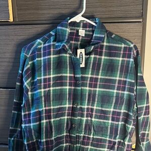 The Limited Blue and Purple Plaid Men's Shirt